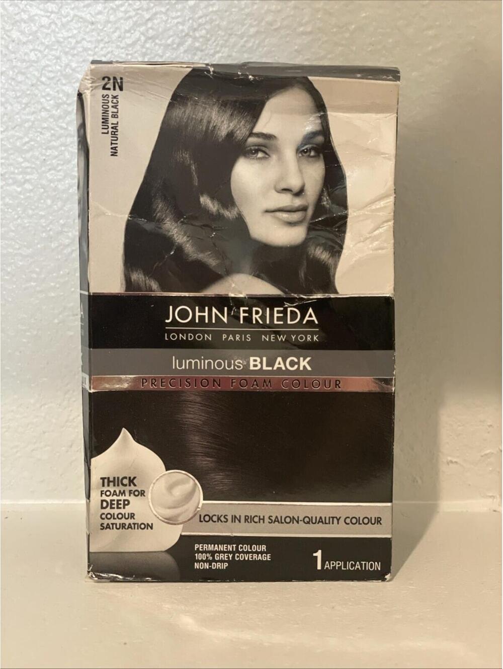 John Frieda 2N luminous natural black precision foam colour  - NIB